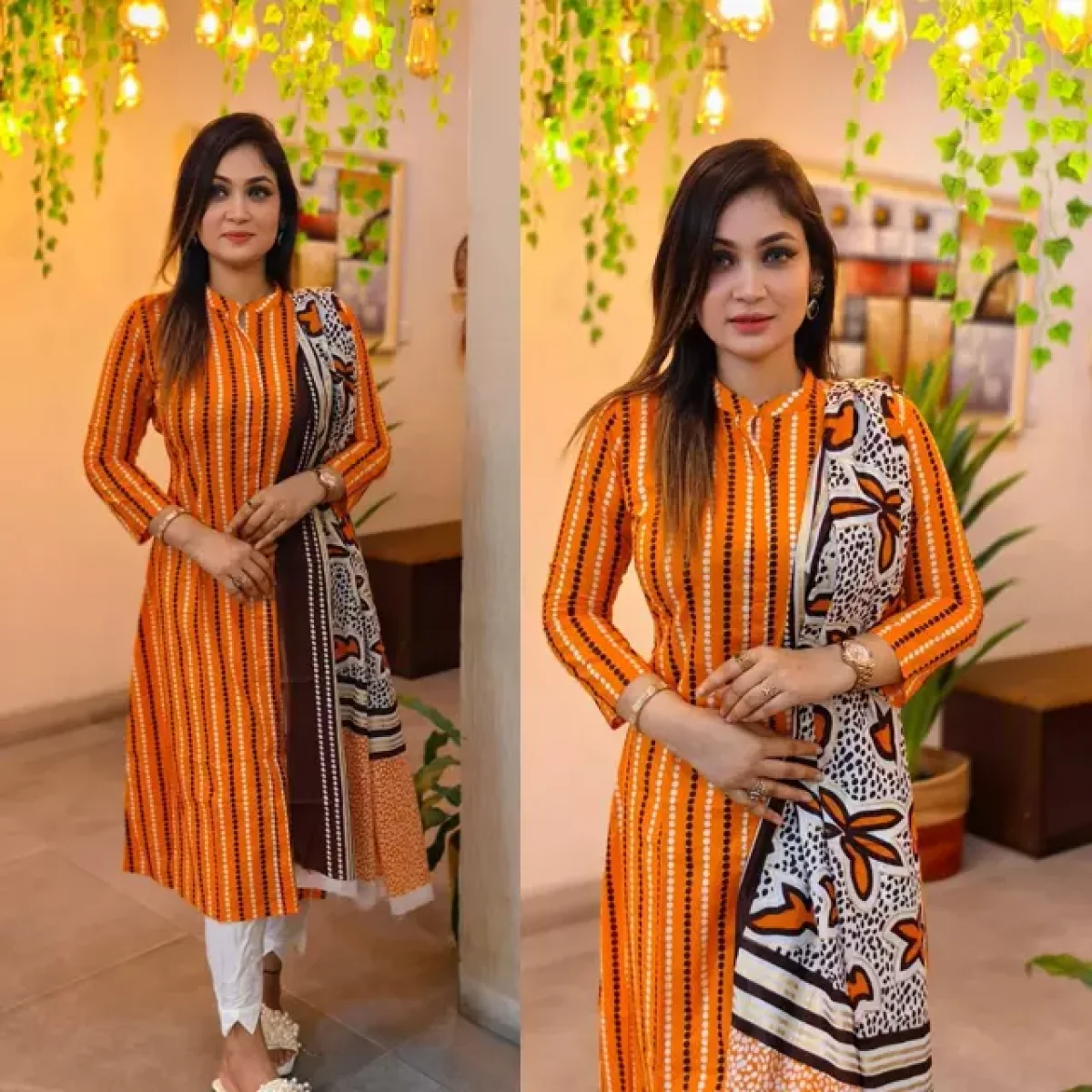 New Exclusive Collection - High-Quality Cotton Printed Three-Piece Set for Women